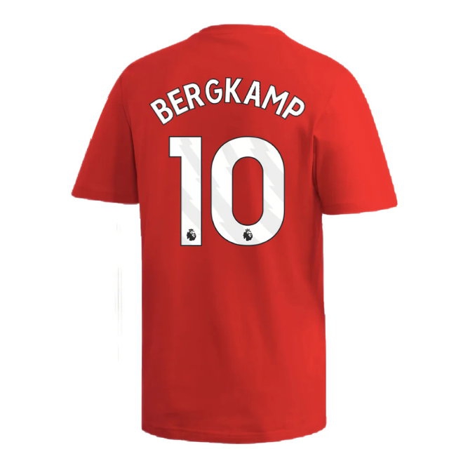 2024-2025 Arsenal DNA Graphic Tee (Red) (Bergkamp 10) — Buy Online