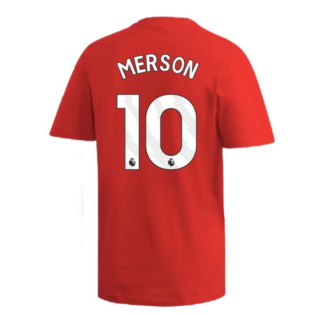 2024-2025 Arsenal DNA Graphic Tee (Red) (Merson 10) — Buy Online