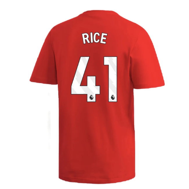 2024-2025 Arsenal DNA Graphic Tee (Red) (Rice 41) — Buy Online