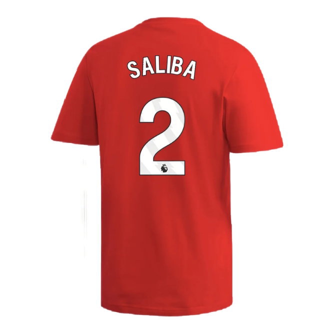 2024-2025 Arsenal DNA Graphic Tee (Red) (Saliba 2) — Buy Now