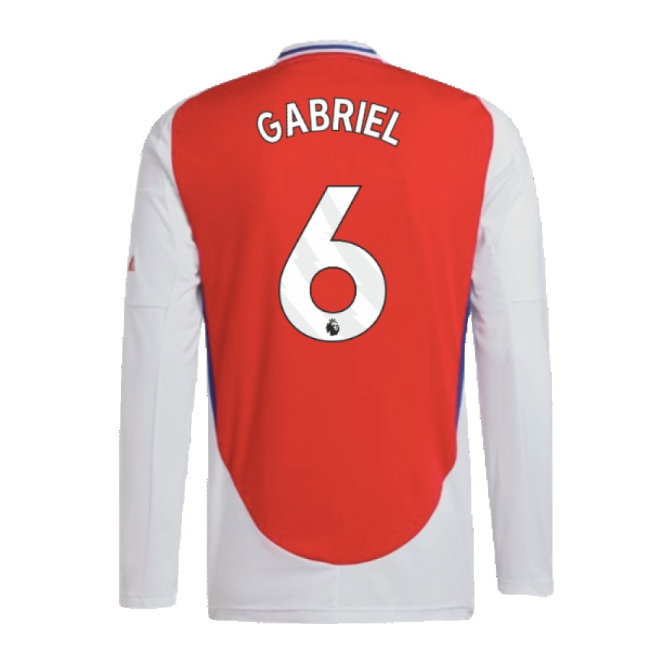 2024-2025 Arsenal Long Sleeve Home Shirt (Gabriel 6) — Shop Now
