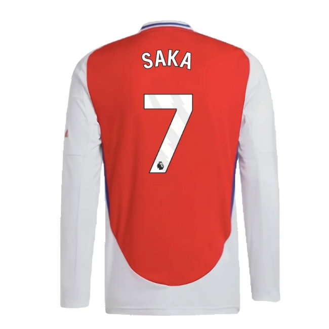 2024-2025 Arsenal Long Sleeve Home Shirt (Saka 7) — Shop Now