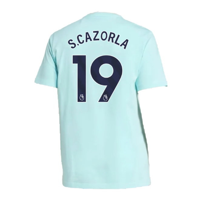 2024-2025 Arsenal Seasonal Tee (Clear Aqua) (S.Cazorla 19) — Buy Now