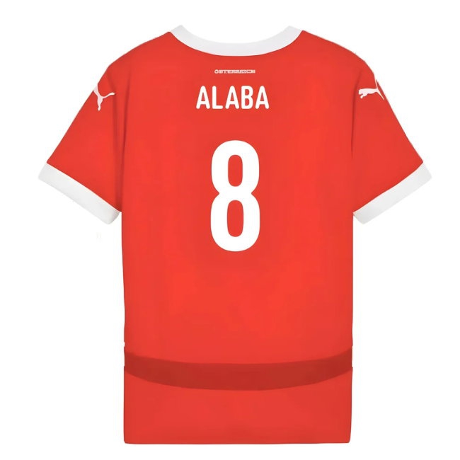 2024-2025 Austria Home Shirt (Kids) (Alaba 8) — Shop Online