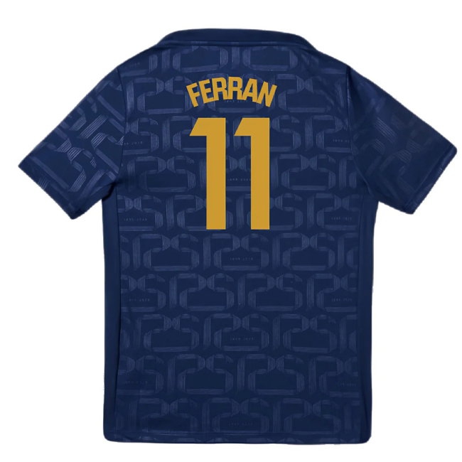 2024-2025 Barcelona Pre-Match Training Shirt (Navy) - Kids (Ferran 11) — Buy Now