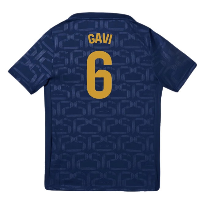 2024-2025 Barcelona Pre-Match Training Shirt (Navy) - Kids (Gavi 6) — Buy Online