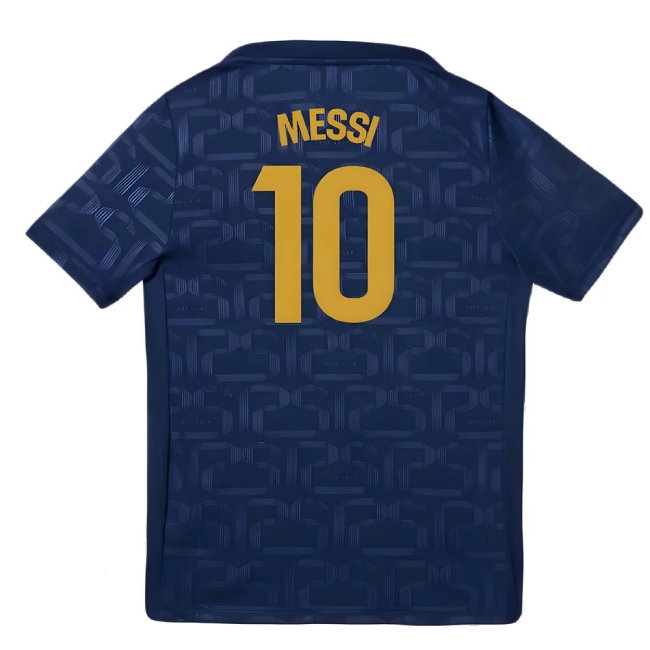 2024-2025 Barcelona Pre-Match Training Shirt (Navy) - Kids (Messi 10) — Shop Now