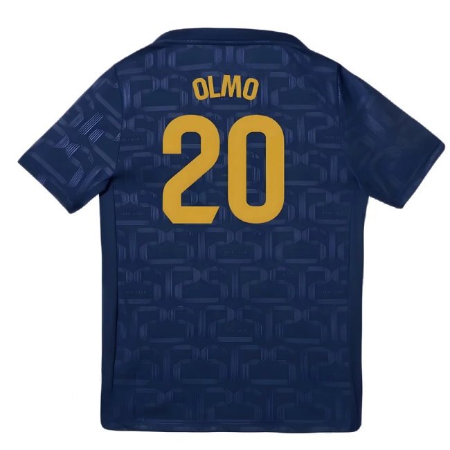 2024-2025 Barcelona Pre-Match Training Shirt (Navy) - Kids (Olmo 20) — Shop Now