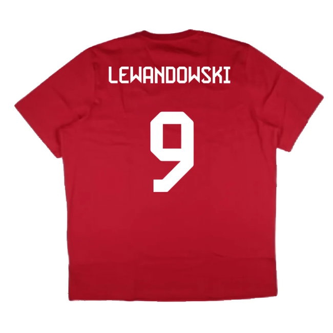 2024-2025 Bayern Munich DNA Graphic Tee (Red) (Lewandowski 9) — Shop Online
