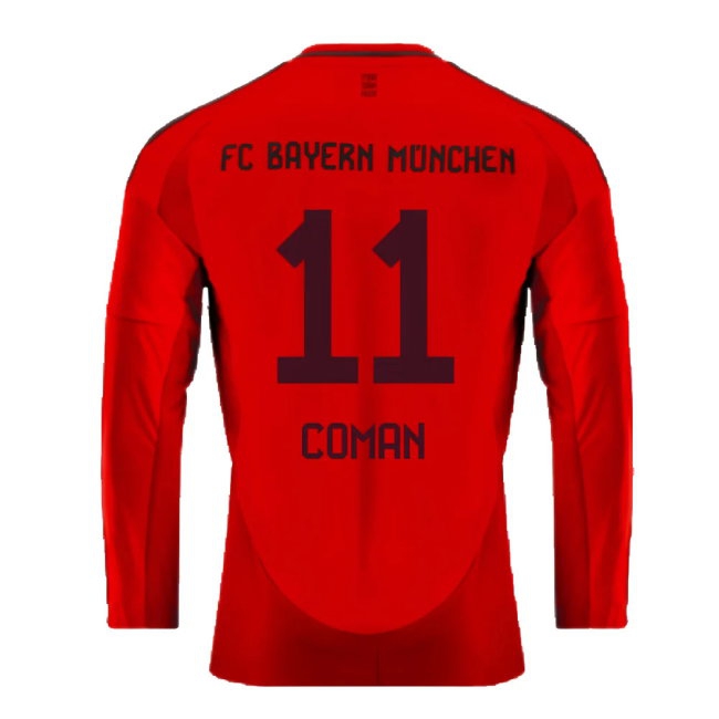 2024-2025 Bayern Munich Long Sleeve Home Shirt (Coman 11) — Shop Now