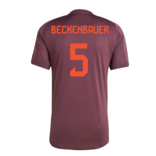 2024-2025 Bayern Munich Training Shirt (Shadow Maroon) (Beckenbauer 5) — Buy Now