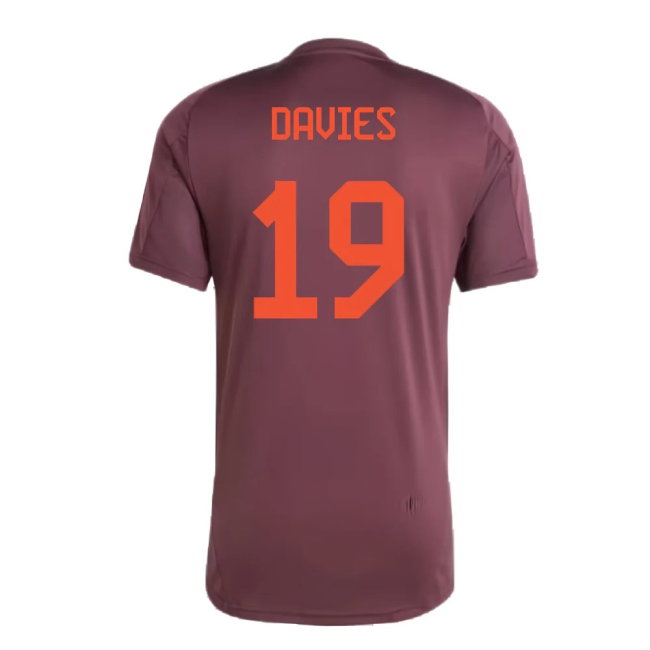2024-2025 Bayern Munich Training Shirt (Shadow Maroon) (Davies 19) — Buy Now