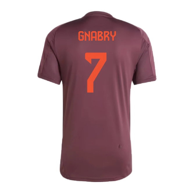 2024-2025 Bayern Munich Training Shirt (Shadow Maroon) (Gnabry 7) — Shop Online