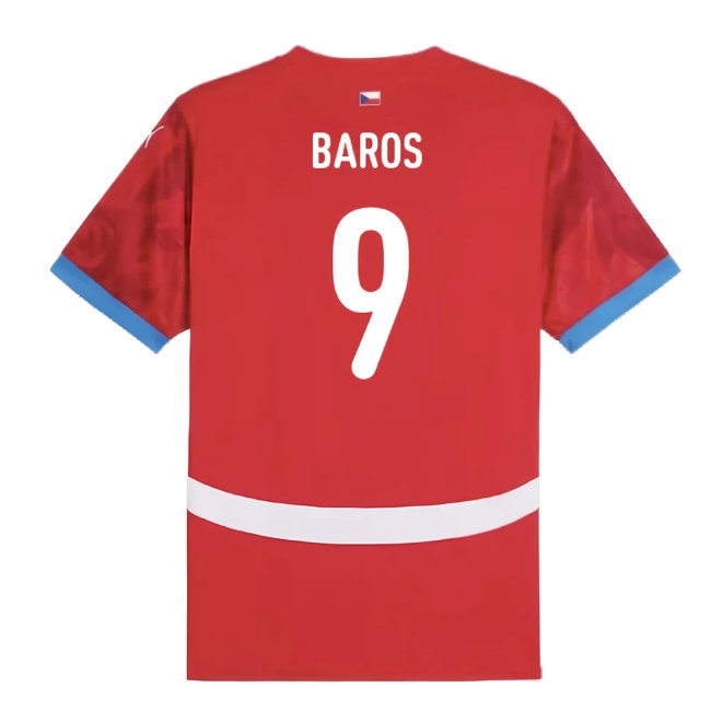 2024-2025 Czech Republic Home Shirt (Baros 9) — Shop Now