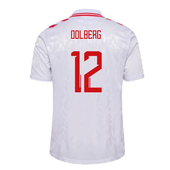 2024-2025 Denmark Away Shirt (Dolberg 12) — Shop Online