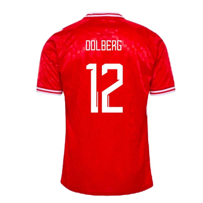 2024-2025 Denmark Home Shirt (Dolberg 12) — Buy Now