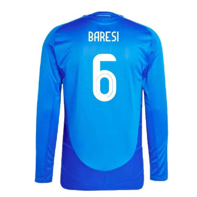 2024-2025 Italy Player Version Long Sleeve Home Shirt (BARESI 6) — Buy Now