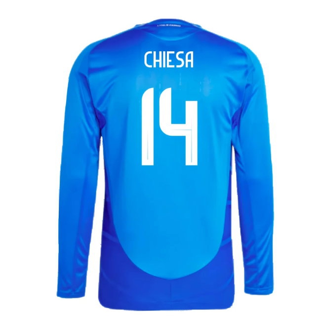 2024-2025 Italy Player Version Long Sleeve Home Shirt (CHIESA 14) — Buy Now