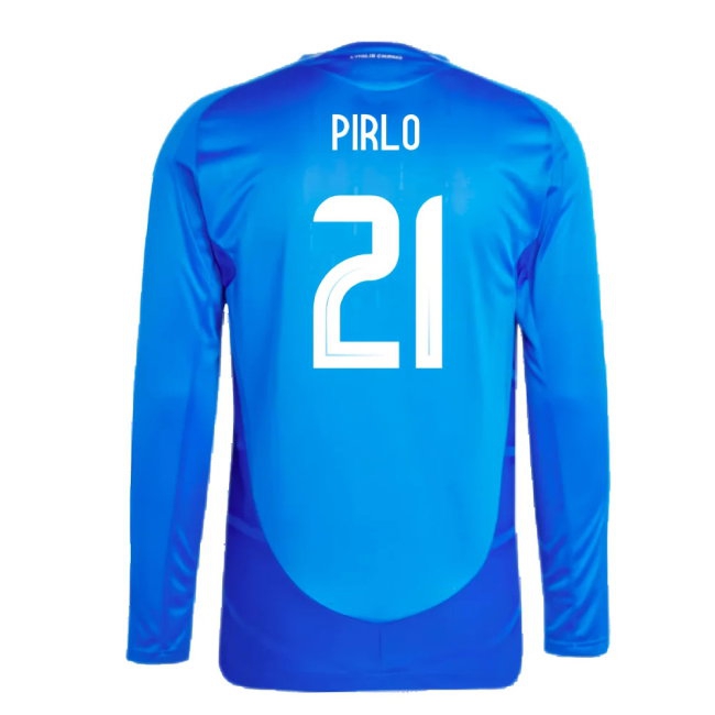 2024-2025 Italy Player Version Long Sleeve Home Shirt (PIRLO 21) — Shop Now