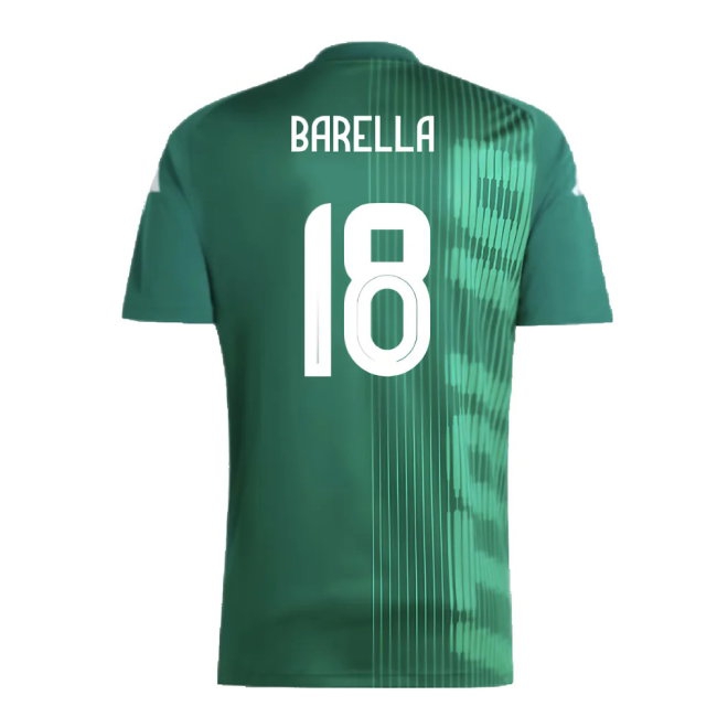 2024-2025 Italy Pre-Match Shirt (Green) (BARELLA 18) — Buy Online