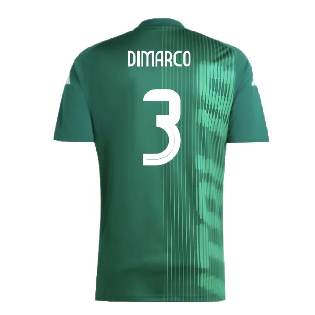 2024-2025 Italy Pre-Match Shirt (Green) (DIMARCO 3) — Buy Now