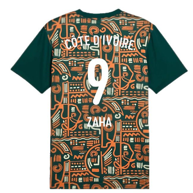 2024-2025 Ivory Coast Prematch SS Jersey (Dark Myrtle) (Zaha 9) — Shop Now