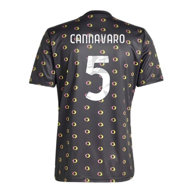 2024-2025 Juventus Pre-Match Shirt (Black) (Cannavaro 5) — Shop Online