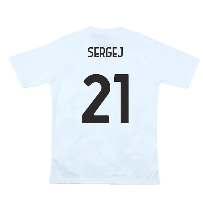 2024-2025 Lazio Pre-Match Jersey (White) (Sergej 21) — Shop Now