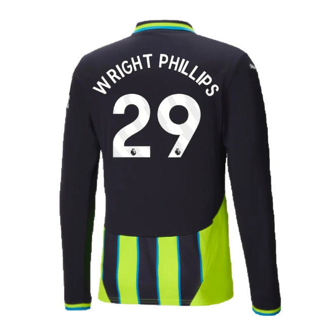 2024-2025 Man City Away Long Sleeve Shirt (Wright Phillips 29) — Buy Online