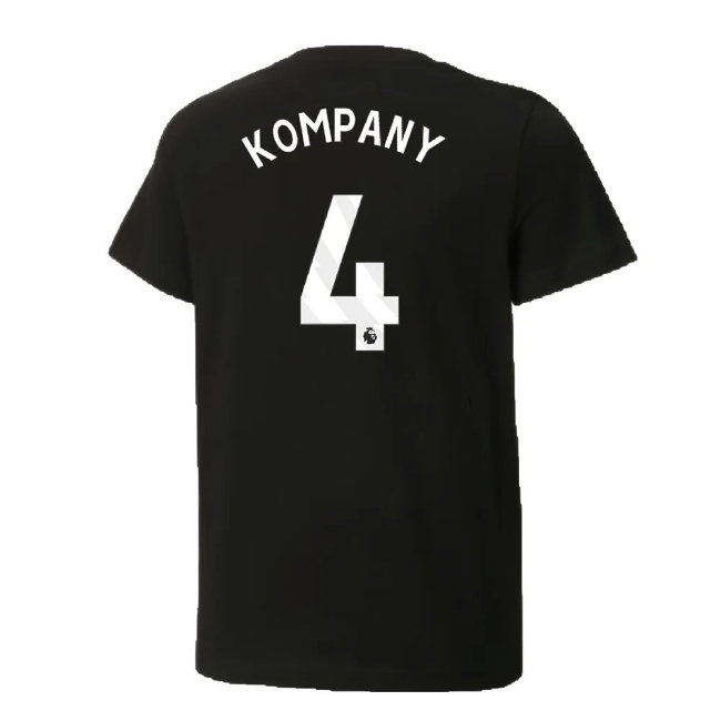 2024-2025 Man City ftblCulture Tee (Black) (Kompany 4) — Buy Now