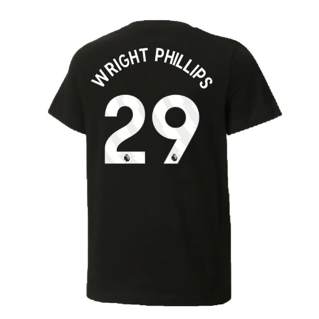 2024-2025 Man City ftblCulture Tee (Black) (Wright Phillips 29) — Shop Online