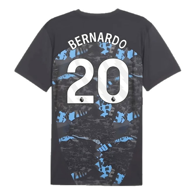 2024-2025 Man City Prematch SS Jersey (Strong Gray) (Bernardo 20) — Buy Online