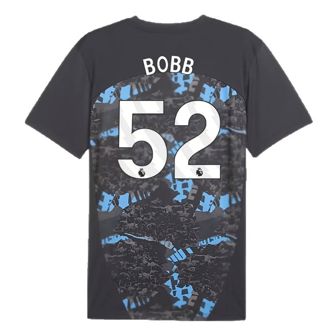 2024-2025 Man City Prematch SS Jersey (Strong Gray) (Bobb 52) — Buy Now