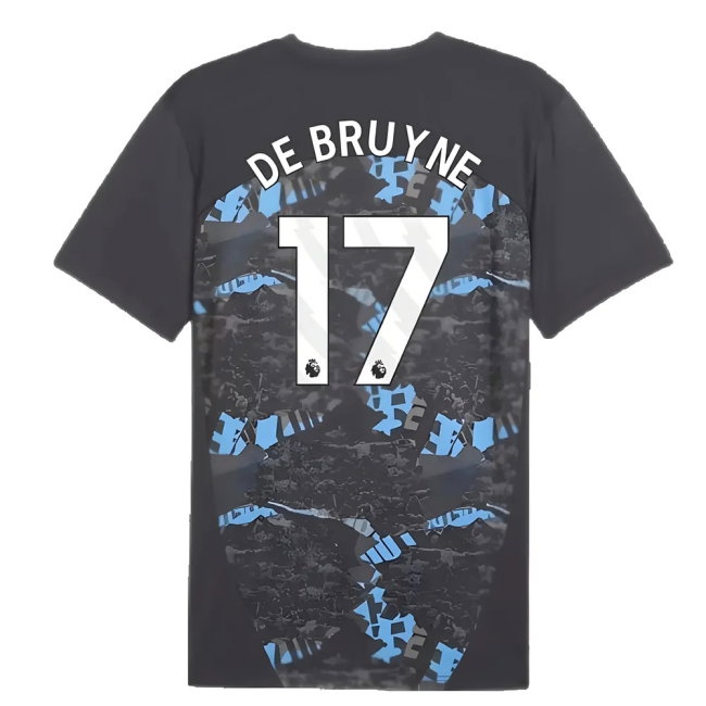 2024-2025 Man City Prematch SS Jersey (Strong Gray) (De Bruyne 17) — Shop Online