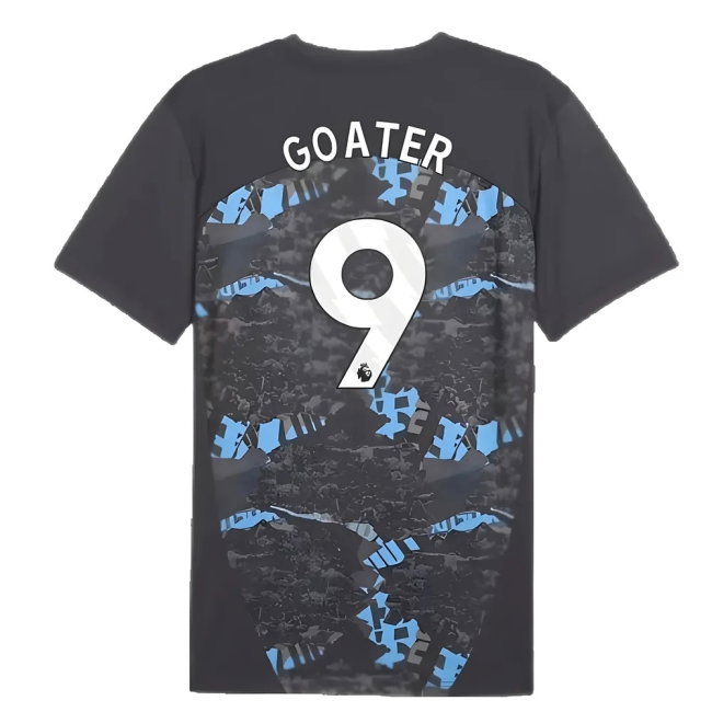 2024-2025 Man City Prematch SS Jersey (Strong Gray) (Goater 9) — Buy Online
