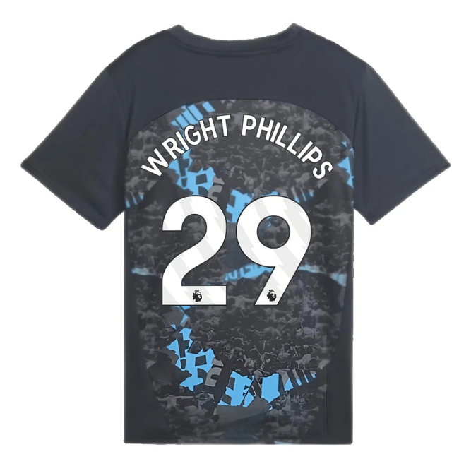 2024-2025 Man City Prematch SS Jersey (Strong Gray) - Kids (Wright Phillips 29) — Buy Now