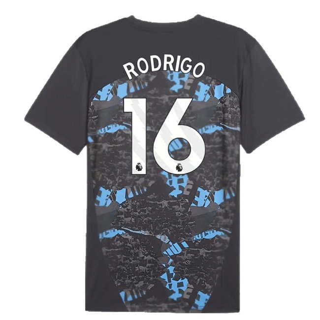 2024-2025 Man City Prematch SS Jersey (Strong Gray) (Rodrigo 16) — Buy Online