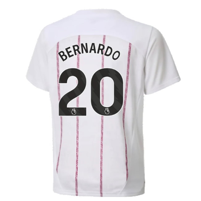 2024-2025 Man City Prematch SS Jersey (White) - Kids (Bernardo 20) — Shop Now