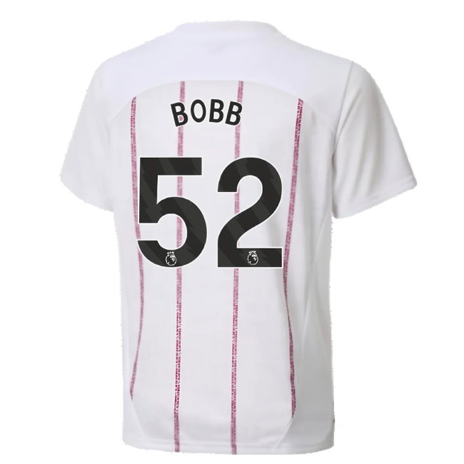 2024-2025 Man City Prematch SS Jersey (White) - Kids (Bobb 52) — Buy Now