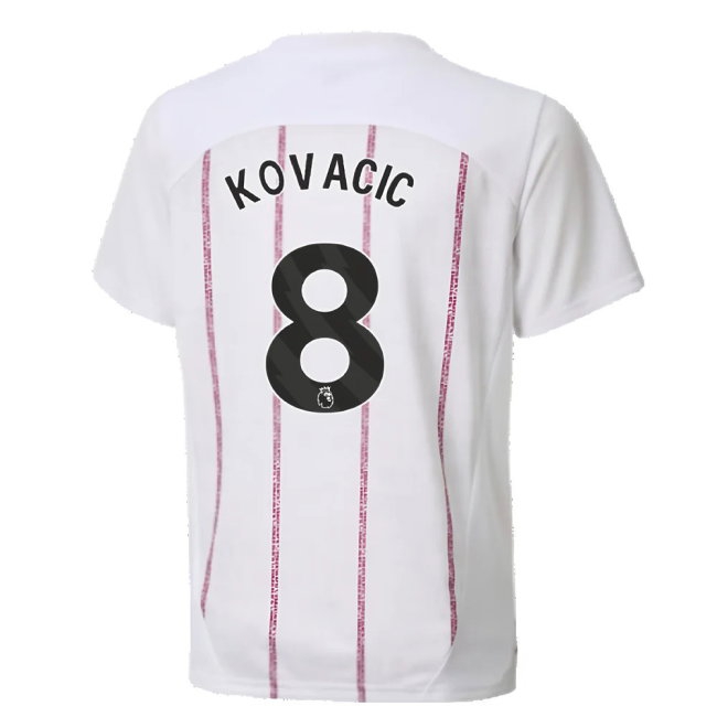 2024-2025 Man City Prematch SS Jersey (White) - Kids (Kovacic 8) — Buy Online