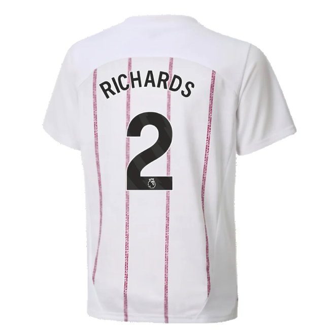 2024-2025 Man City Prematch SS Jersey (White) - Kids (Richards 2) — Buy Now