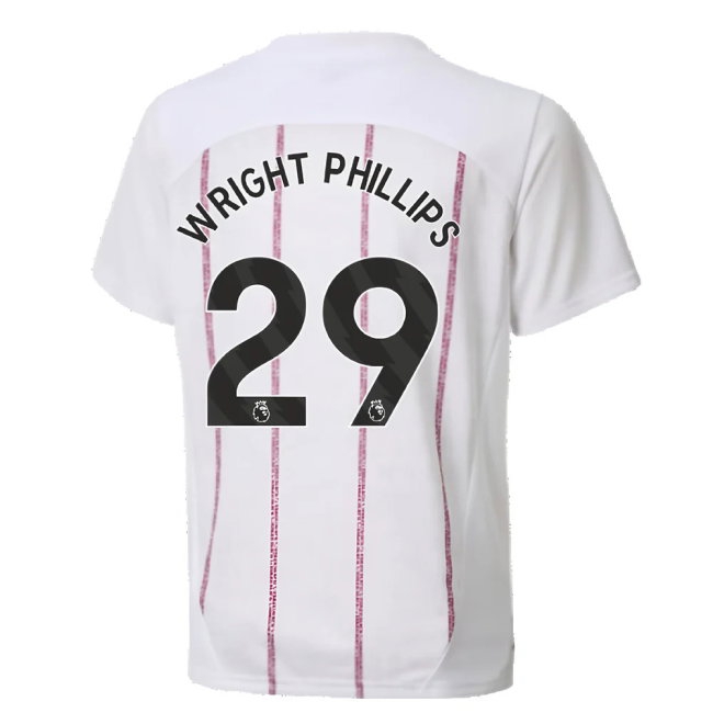 2024-2025 Man City Prematch SS Jersey (White) - Kids (Wright Phillips 29) — Buy Now
