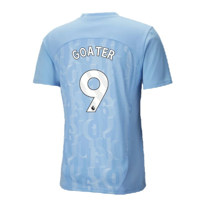 2024-2025 Man City Prematch SS Shirt (Light Blue) (Goater 9) — Shop Online