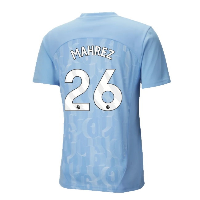 2024-2025 Man City Prematch SS Shirt (Light Blue) (Mahrez 26) — Shop Online