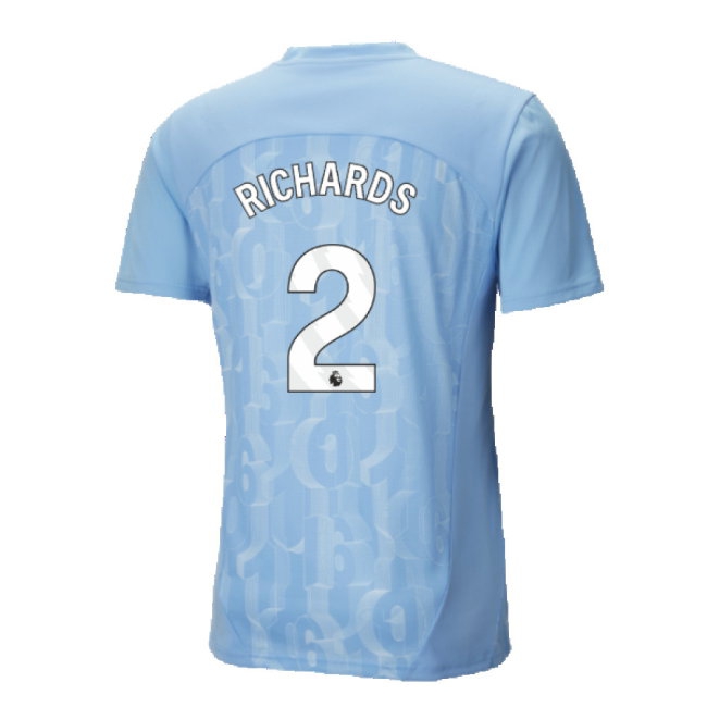 2024-2025 Man City Prematch SS Shirt (Light Blue) (Richards 2) — Buy Online
