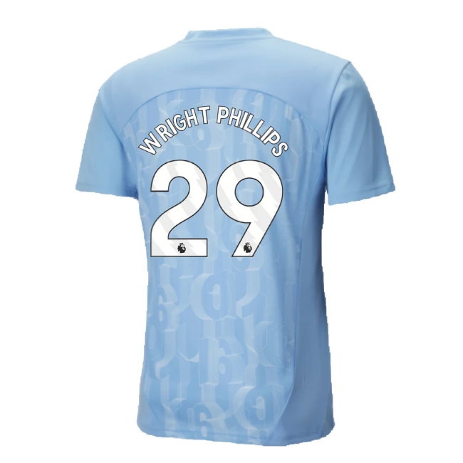 2024-2025 Man City Prematch SS Shirt (Light Blue) (Wright Phillips 29) — Shop Now