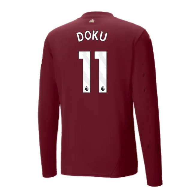 2024-2025 Man City Third Long Sleeve Shirt (Doku 11) — Buy Online