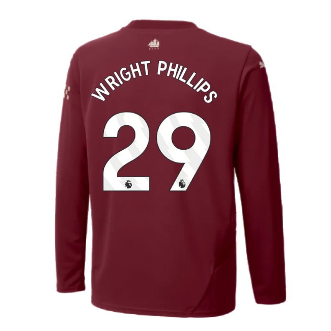 2024-2025 Man City Third Long Sleeve Shirt (Kids) (Wright Phillips 29) — Buy Online