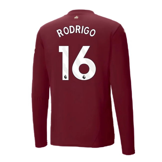 2024-2025 Man City Third Long Sleeve Shirt (Rodrigo 16) — Shop Online