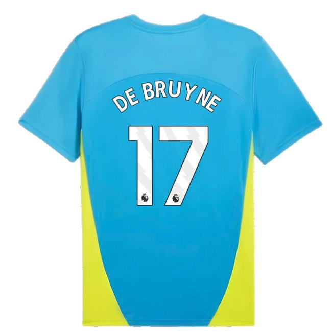 2024-2025 Man City Training Shirt (Magic Blue) (De Bruyne 17) — Shop Now